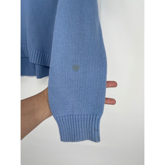 Tory Sport Blue LOVE Knit Sweater XS Cashmere Blend Boxy Oversized READ - Picture 8 of 9